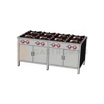 Plynová kartuše Gastronomický plynový sporák 8 hořáků, 1737x900x850 mm, 2x3,4+3x5+2x6,5+1x8 kW | EGAZ, TGP-845.II