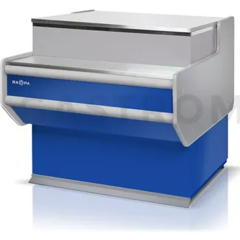 Výdejník vody Pokladní pult nechlazený, rovný s deskou z nerezové oceli a osvětlením korpusu 1030x1070x910 mm | RAPA, LK-A3