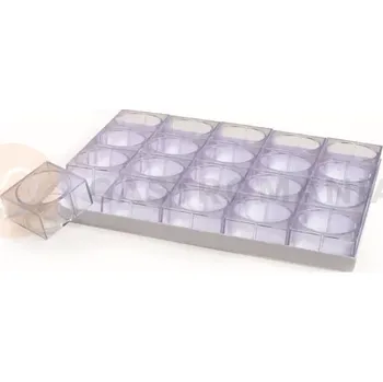 Výrobník cukrové vaty Sada: tác + 20 formiček na monoporce - 400x340 mm, 75 gr, kruh, 67x40 mm | PAVONI, TTS2