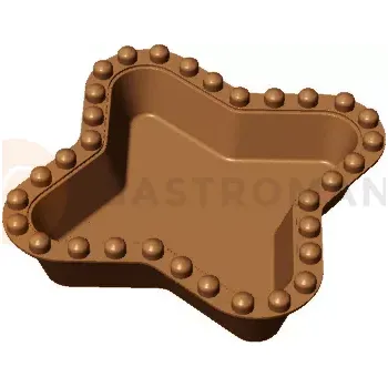 Čokoládová tyčinka Vložka - forma pro zařízení COOKMATIC a COOKMATIC SPECIAL pro 16 kusů o rozměrech 62x62x18 mm, hvězda | PAVONI, PIASTRAH