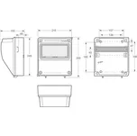 Famatel v160 - ZSF20100000.0 /3957 Zás.skříň IP54 jištěná bez chrániče