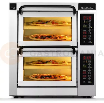 Pec na pizzu Dvoukomorová pec na pizzu, 2 dělené komory, 4x pizza 35 cm, komory o rozměrech 355x355x195 mm | PIZZA MASTER, CounterTop 352ED-2
