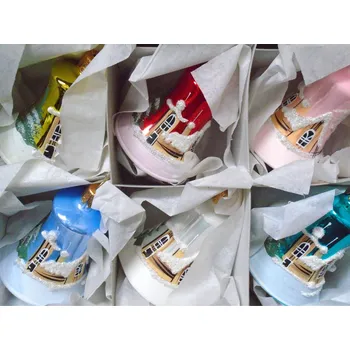 Vánoční ozdoba Skleněná vánoční ozdoba, zvoneček 6ks 7x5 cm