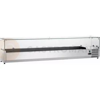 Chladící nástavec z nerezové oceli, skleněné víko, 10x GN1/4, 2000x335x459 mm | BARTSCHER, GL4-2001