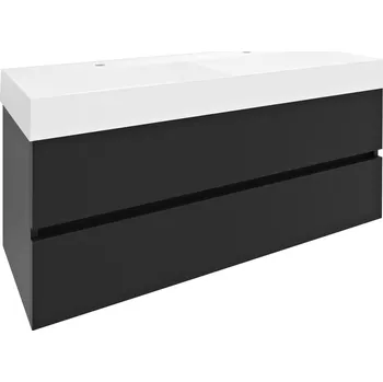 Koupelnový nábytek Sapho Odetta Umyvadlová skříňka 118x50x43,5cm, antracit matný, DT120-3434