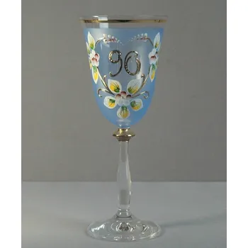 Sklenice Výroční sklenička Angela 90 let (250ml modrá)