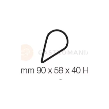 Výrobník cukrové vaty Pomůcka pro vytahování upečených výrobků z formy - slza, 90x58x40 mm | PAVONI, EGS