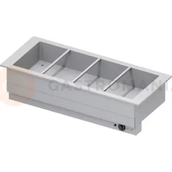 Výdejník vody Vana na vodní lázeň 4xGN 1/1, jednokomorová, vrchní deska z nerezové oceli, 1480x620x390 mm | STALGAST, ST 323