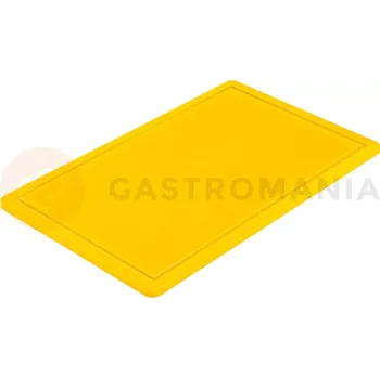 Granitový dřez Deska ke krájení s výřezem ze žlutého polypropylenu 53x32,5x1,5 cm | STALGAST, 341533