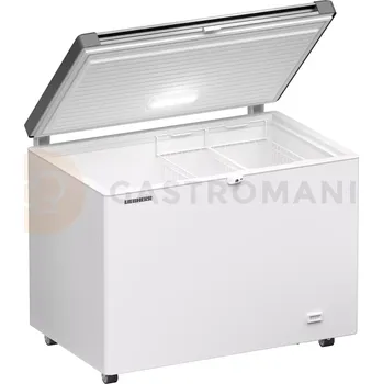 Chlazení Pultový mrazák s výklopným víkem z ušlechtilé oceli a statickým chlazením, 266 l, 1045x720x825 mm | LIEBHERR, EFL 3056