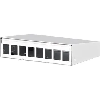 Patch panel METZ CONNECT Patchpanel pro keystone moduly STP, 8 portů, neosazený, bílý (130861-0802KE) - 26.11.0714