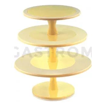 Stojan na sedlo Třípatrový podnos na cukrovinky, barva žlutá | SILIKOMART, Hula Up-XXL