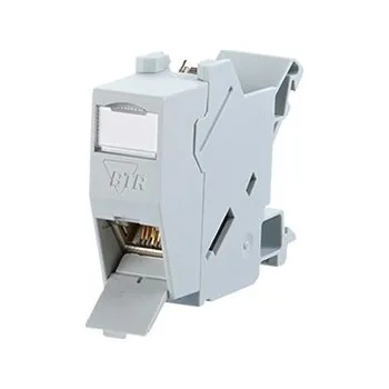 Síťový konektor METZ CONNECT E-DAT Zásuvka na DIN lištu, 1x MC modul RJ45 kat. 6a (1309426003-E) - 26.11.0644