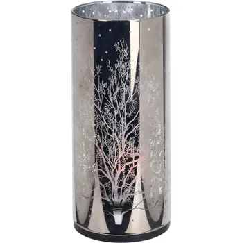 Vánoce Dekorace skleněný válec LED 15 cm