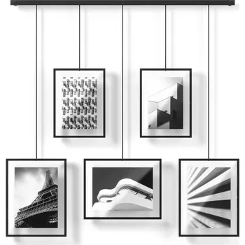 Rám na obraz Černé kovové rámečky na zeď v sadě 5 ks 66x69 cm Exhibit – Umbra ID_1590296