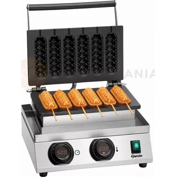 Elektrický vaflovač, hliník, vafle lolly 40x30x140 mm, 360x291x227 mm | BARTSCHER, MDI Lolly 600