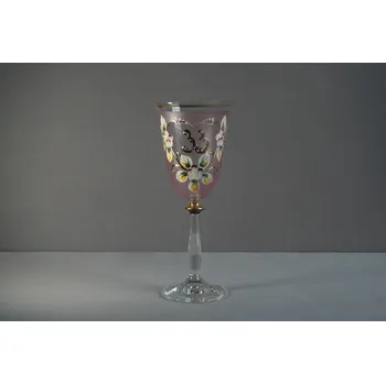 Sklenice Jubilejní sklenice na víno Angela 33 let (250ml růžová)