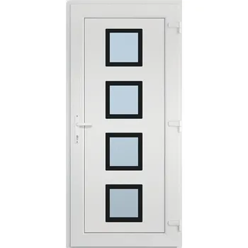 Vchodové dveře CanDo Dveře vchodové plastové New York, bílá/bílá, pravé, 98x208cm