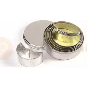 Výroba svíčky Sada nerezových vykrajovátek na těsto, půlměsíc hladký - 6 ks, 30-65 mm | PAVONI, STP54L