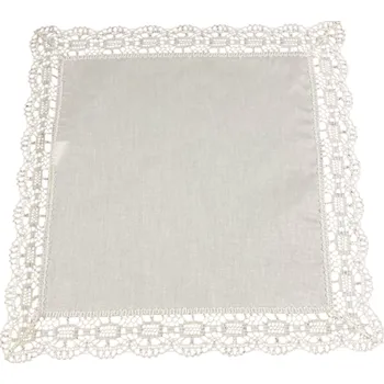 ubrus Texprim s.r.o. Ubrus s krajkou - bílý velikost: ovál - 94x44cm