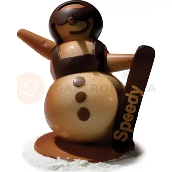 Čokoládová tyčinka Forma na čokoládu - sněhulák, 140x210 mm, 400 g - KT95 | PAVONI, Snowy