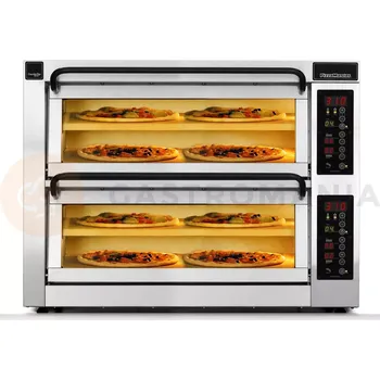 Pec na pizzu Dvoukomorová pec na pizzu, 2 dělené komory, 8x pizza 35 cm, komory o rozměrech 710x355x195 mm | PIZZA MASTER, CounterTop 352ED-2DW