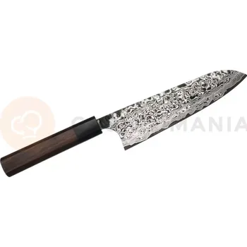 Kuchyňský nůž Ručně kovaný nůž Santoku, 18 cm, R-2 | TAKESHI SAJI, H-R2D-SA-180RW