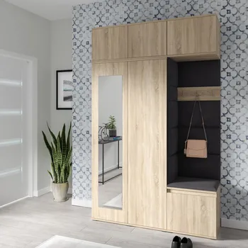 Předsíňová stěna Předsíňová stěna Emi 18 - sonoma Barva panelů: Černá - Trinity 16