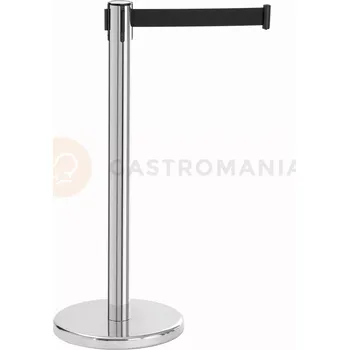 Servírovací stolek Závorový stojan, hotelový sloupek, černá páska 1,8 m, 360x360x915 mm | BARTSCHER, 1800