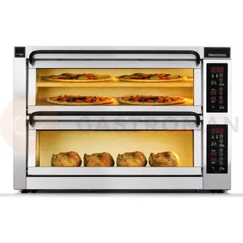 Pec na pizzu Dvoukomorová pec na pizzu, 1 dělená komora, 6x pizza 40 cm, komory o rozměrech 820x410x195 mm | PIZZA MASTER, CounterTop 402ED-1DW