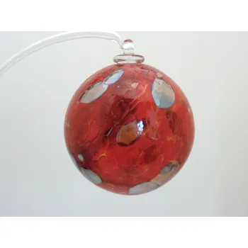 Skleněné koule 6cm do červena