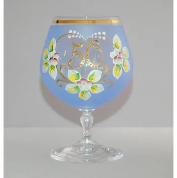 Sklenice Výroční sklenice na koňak Carmen 50let modrá