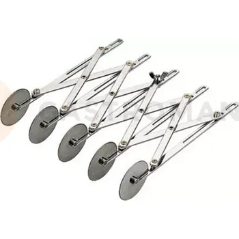 Výroba svíčky Nůž na krájení dortů z nerezové oceli, 60x233x58 mm - 5 běžných nožů | SILIKOMART, 43.451.99.0001