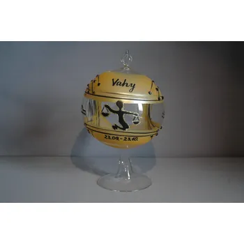 Svíčka Koule na svíčku, 12cm, se stojánkem, znamení zvěrokruhu Váhy