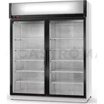 Chladící skříň jednostranně prosklenná s křídlovými dveřmi, horní agregát, 3 kl., 1200x750x2020 mm | RAPA, SCh - S 1200