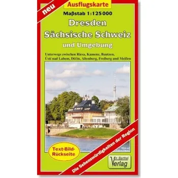 Doktor Barthel Karte Ausflugskarte Dresden, Sächsische Schweiz und Umgebung