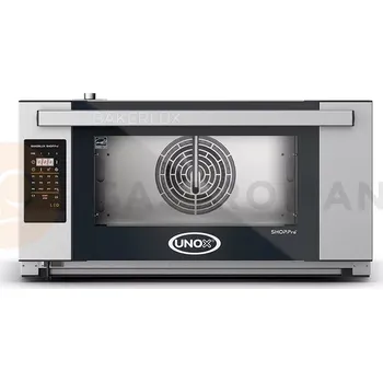 Konvekční pec se zvlhčováním, čerpadlem a ručním otevíráním 3x 600x400 mm, 3,5 kW/230V, Elena.Matic | UNOX, BAKERLUX SHOP.Pro LED