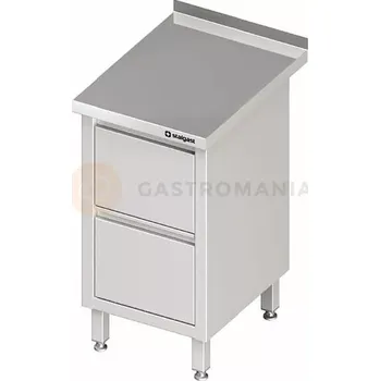 Kuchyňská linka Stůl nerezový blok se dvěma zásuvkami 450x600x850 mm | STALGAST, 980206455