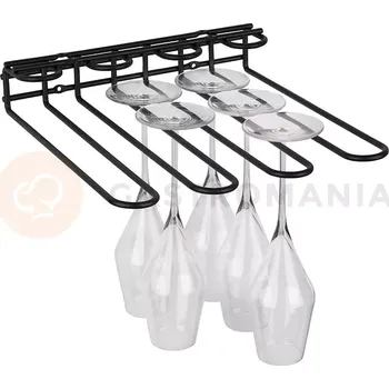 Barová židle Závěsný držák na sklenice černý 29,5x32x6 cm | APS, 93399