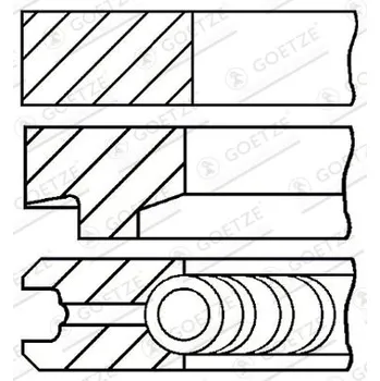 Píst motoru Sada pístních kroužků FEDERAL MOGUL 08-146100-00