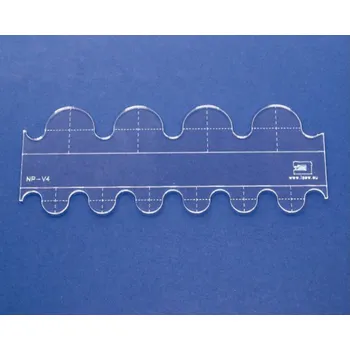 Příslušenství k šicímu stroji Quiltovací pravítko tvar vlnky 3 inch NP-V4