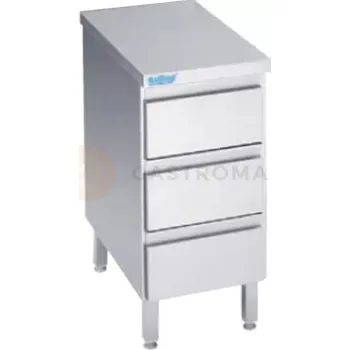 Příslušenství k židli Podstavec pro pracovní stůl 400x700x850 mm - blok se 3 zásuvkami, bez pracovní desky | RILLING, AS3 0704U 0000