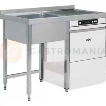 Nerezový dřez Přístěnný nerezový stůl s poličkou, dřezem a místem na myčku 1500x700x850 mm | ASBER, STWD-157/1-PL-L