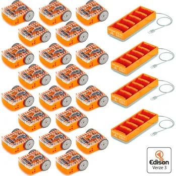 Robot Sada 20× Edison V3 výukový robot + 4× EdCharger nabíječka až 5 robotů Edison V3