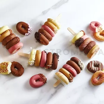 fomička na zmrzlinu Sada forem na výrobu nanuků Rainbow Stick + 50 dřívek + 50 fixačních spon -300x175 mm - PX3212S | PAVONI, Rainbow Stick