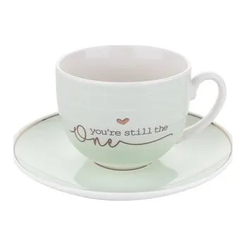 ŠÁLEK S PODŠÁLKEM MINT STRIPES 240ML