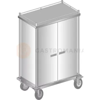 Vnitřní vozík na přepravu termoizolačních podnosů z nerezové oceli 1080x630x1630 mm | DORA METAL, DM-3431 W