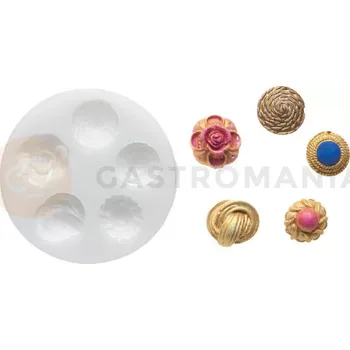 Výroba svíčky Forma na cukrovou hmotu SLK 196 - dekorativní tvary, 21x21 mm | SILIKOMART, Sugarflex Fantasy