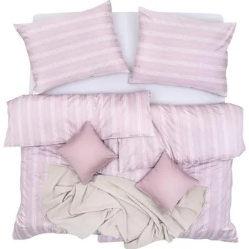 Povlečení SCANquilt povlečení SATÉN PLUS bordura fialková 140 x 200/70 x 90 cm