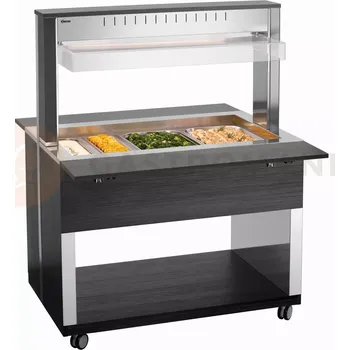 Bufetový vozík, ohřevný 3x GN1/1, Barva: antracit, 1170x1250x1510 mm | BARTSCHER, W3110-200A